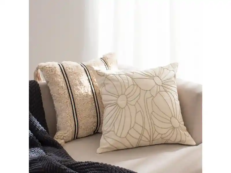 Cojín Pelo Corto De Algodón