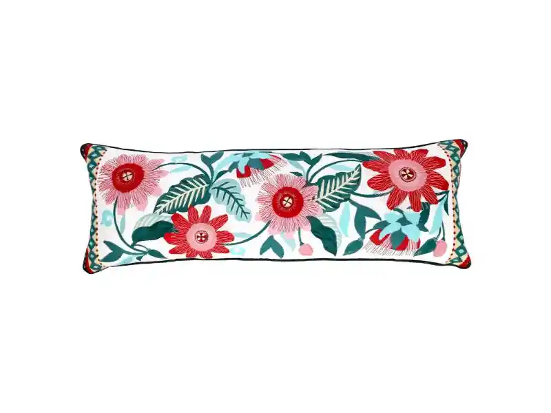 Cojín Con Diseño Bordado Algodón