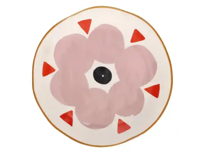 Plato Comida Colección Estampada De Porcelana U