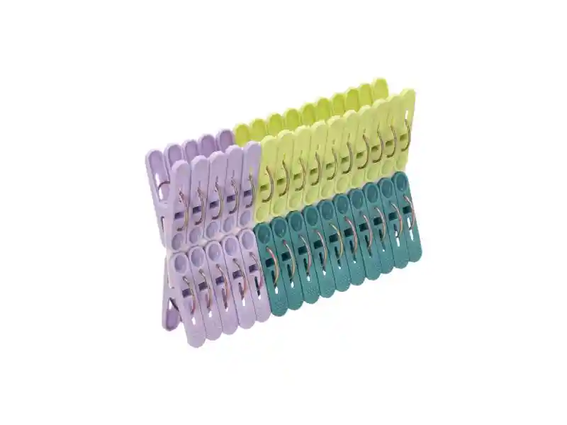 Set 30 Pinzas Para Ropa De Plástico