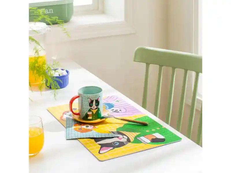 Set 6 Individuales Con Diseño U