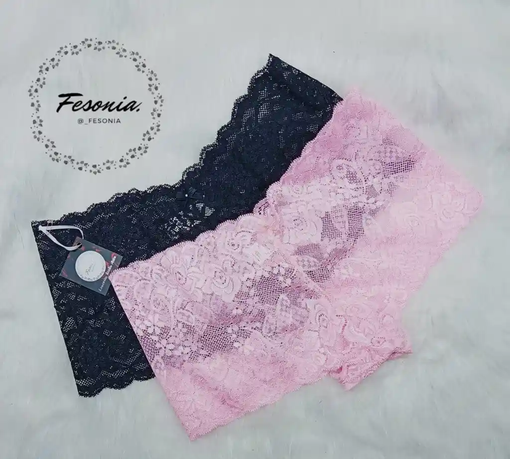 Duo De Cachetero Talla Xl (negro Y Rosa)