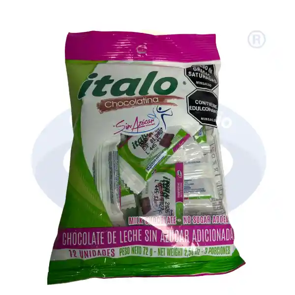 Chocolatinas Ítalo Sin Azúcar Bolsa X 12 Unid