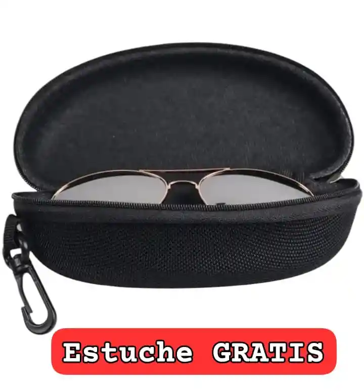 Lentes De Sol Con Estuche Rigido De Lona Ref