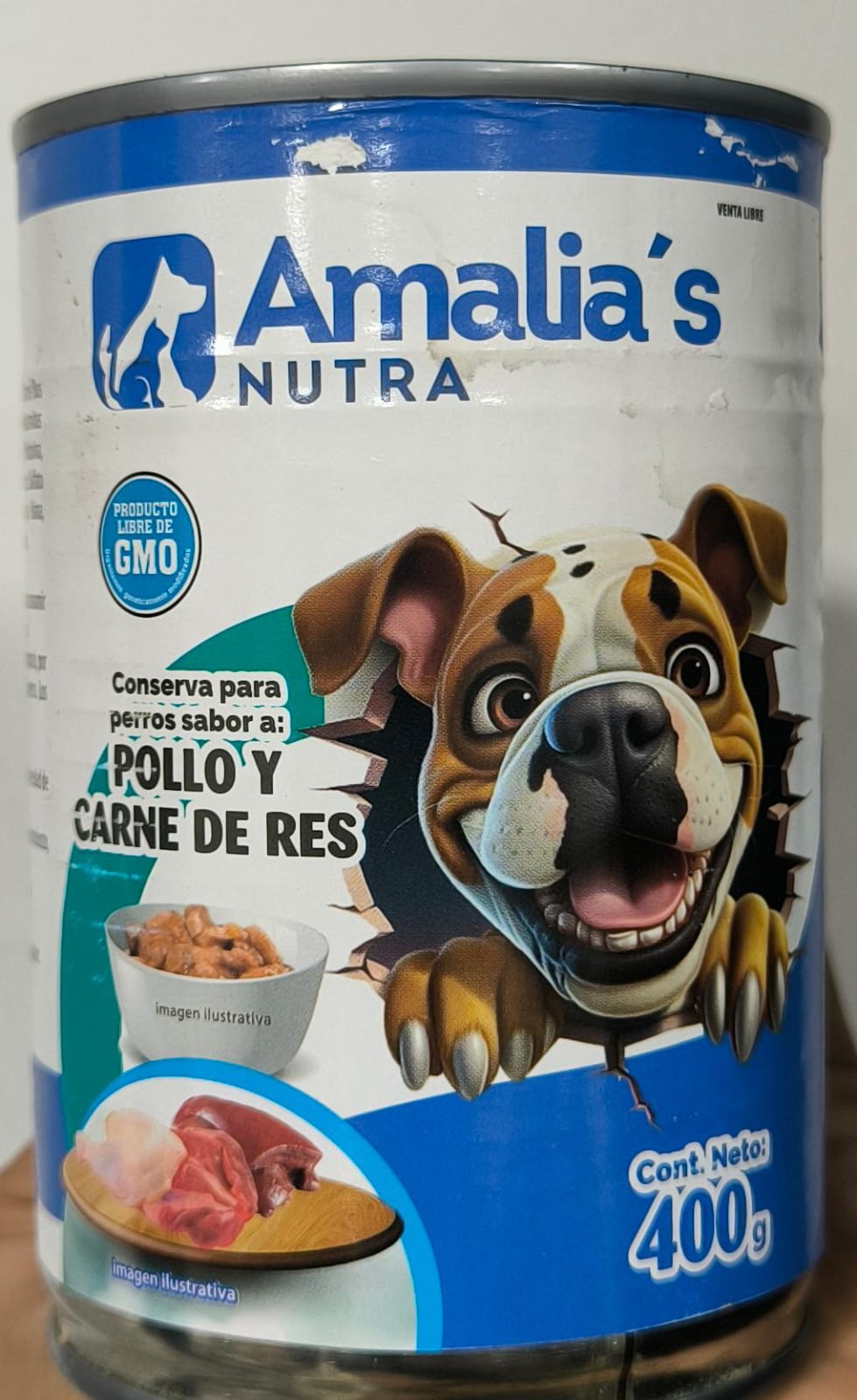 Amalias Para Adulto Sabor A Pollo Y Res X 400 Gr
