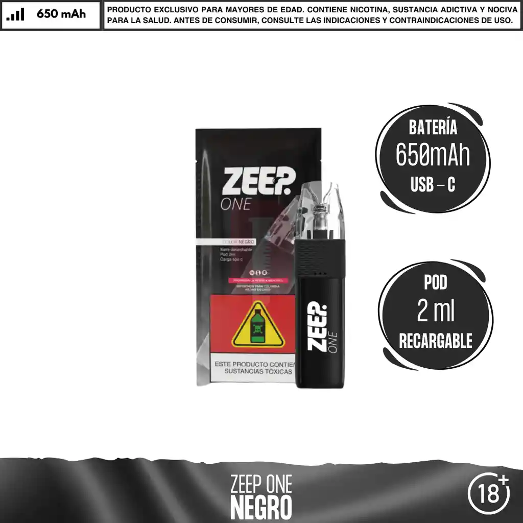 Zeep One - Vaporizador Semidesechable - Negro