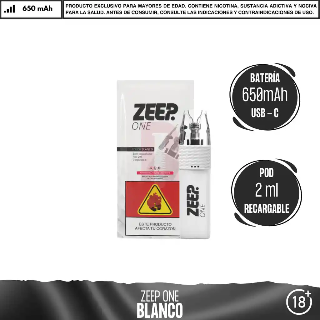 Zeep One - Vaporizador Semidesechable - Blanco
