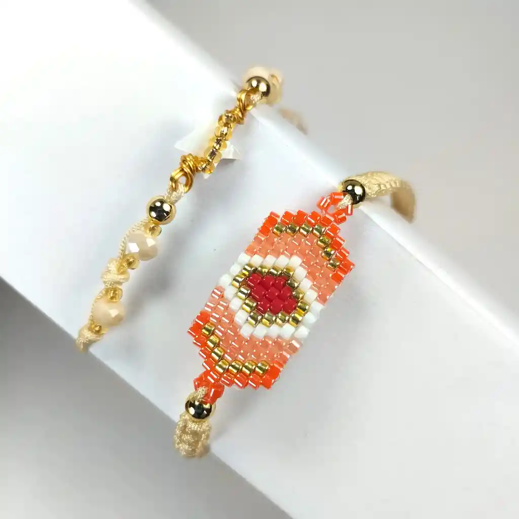 Pulsera Beige Fina Estilo Regalo