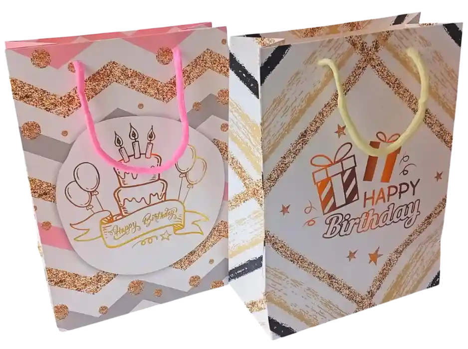 Bolsa De Regalo Happy Birthday 18cm X 24 Cm