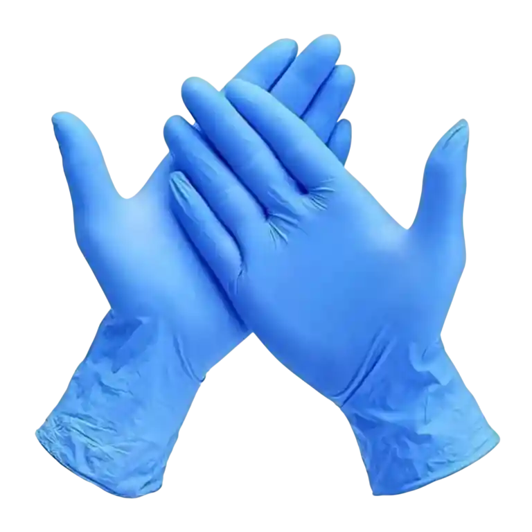 Par Guante De Nitrilo Azul Talla M