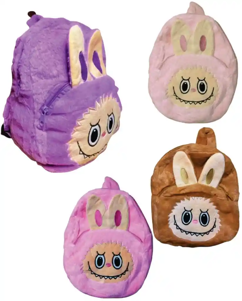 Peluche Bolso Morral Labulu Para Niñas Colores Surtidos