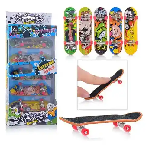 Juguete Mini Patineta De Skate Para Dedos X 5und