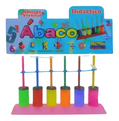 Didactico Abaco Vertical De Colores Con Divisor De Unidades
