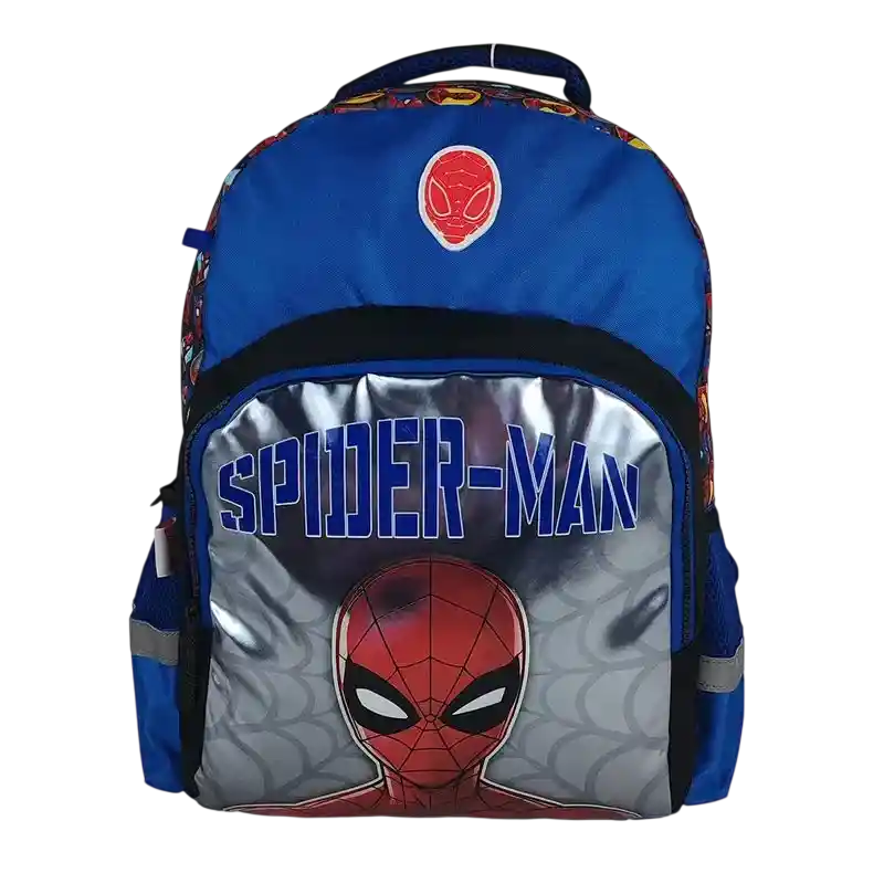 Bolso Morral Spiderman Premium Azul Y Gris
