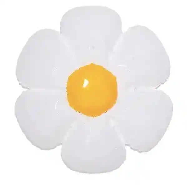 Globo Metalizado Flor Margarita Blanca