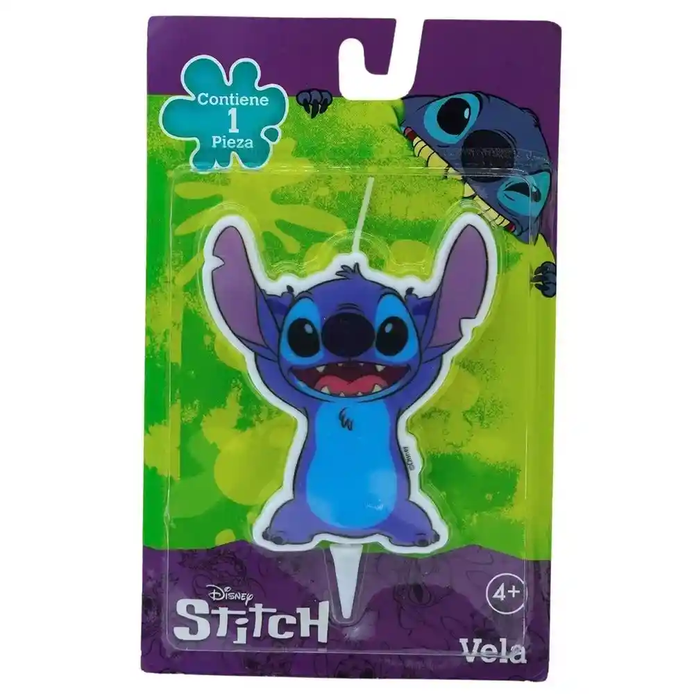 Vela Feliz Cumpleaños Stitch