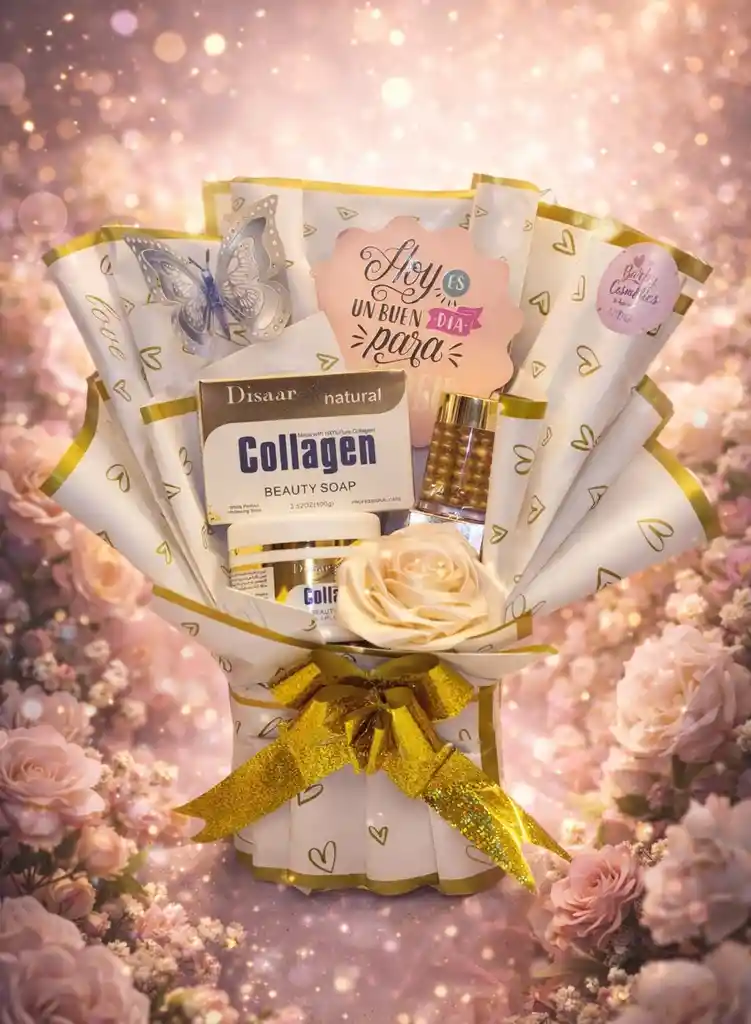 Bouquet Blanco De Skin Care Colageno Y Rosa