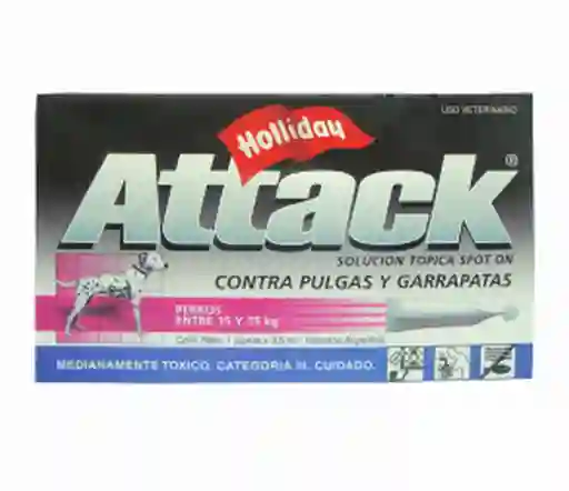 Attack Antipulgas Para Perro >15 - 35 Kg 1 Pipeta