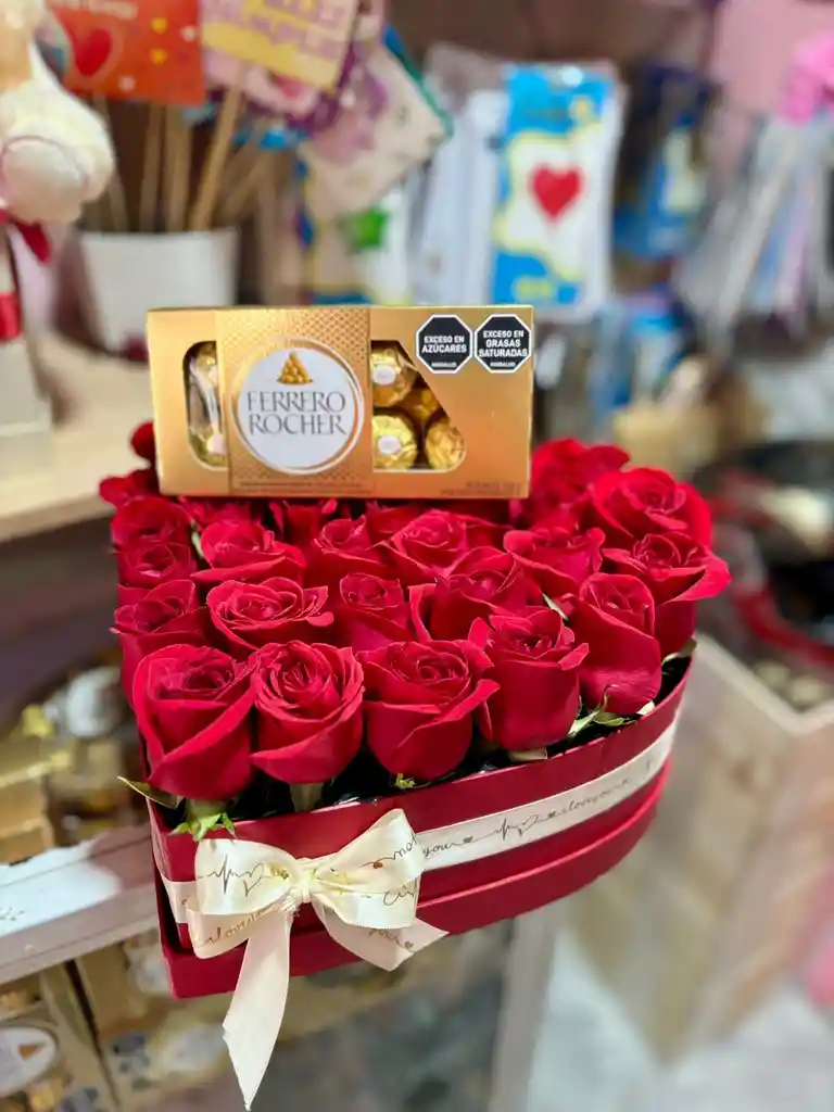 Caja Corazon Con Ferrero