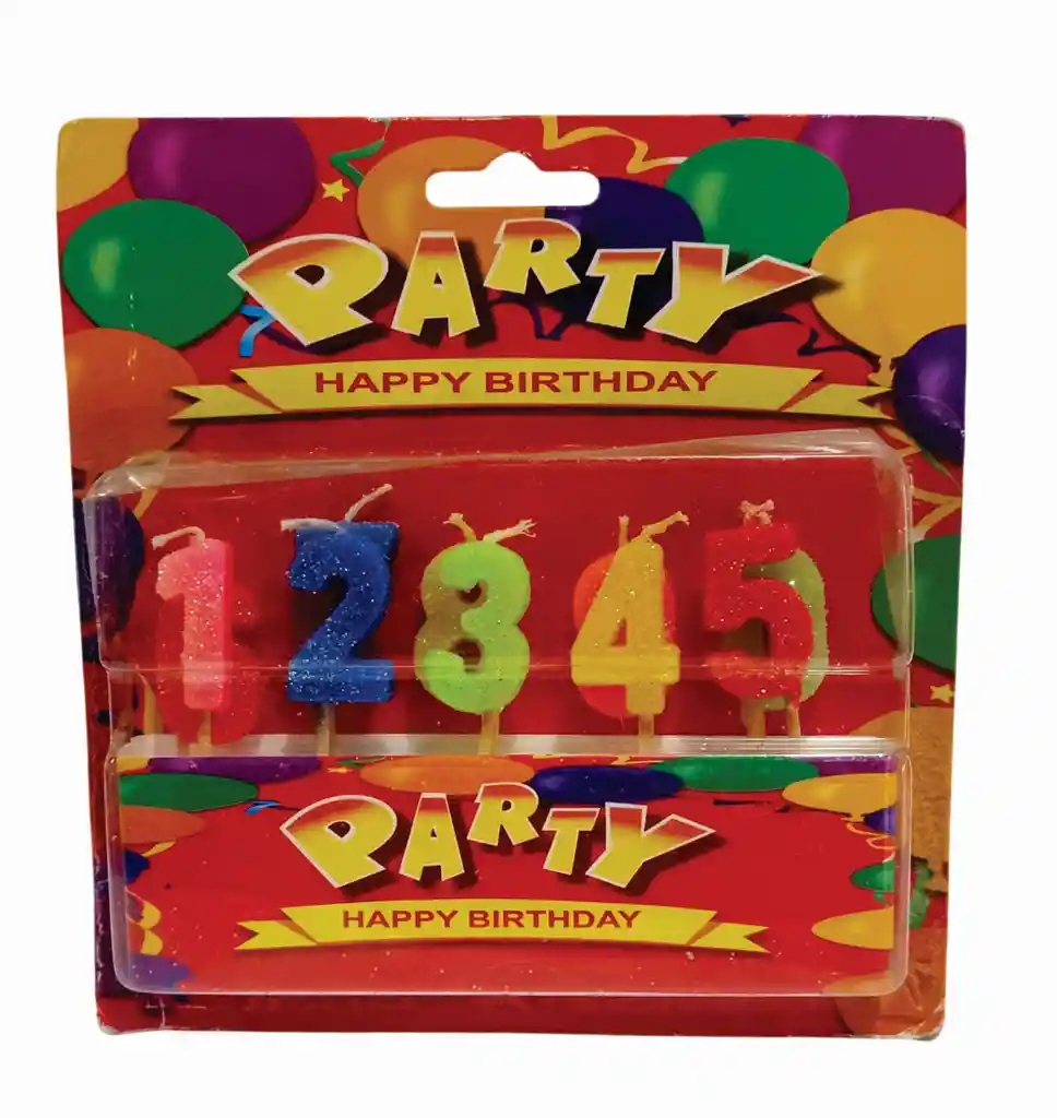 Velas Numeros Escarchadas Del 0 Al 9