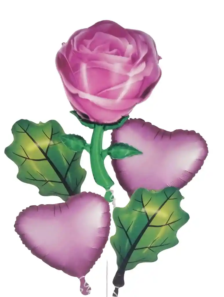 Mama Madre Bouquet Globos Flor Rosa X 5 Und