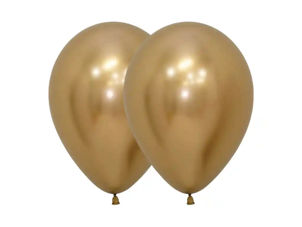 Bombas Globos Convencional Cromadas Dorada R12 X 10und