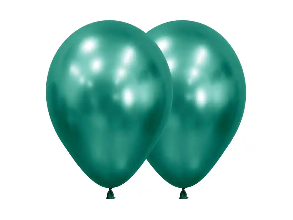 Bombas Globos Convencional Cromadas Verde R12 X 10und