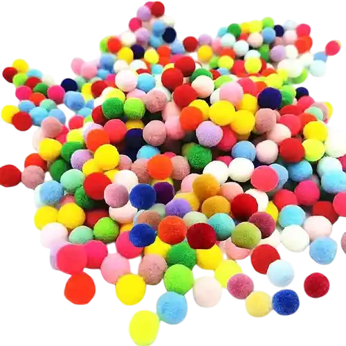 Paquete De 100 Pompones Para Manualidades 13mm