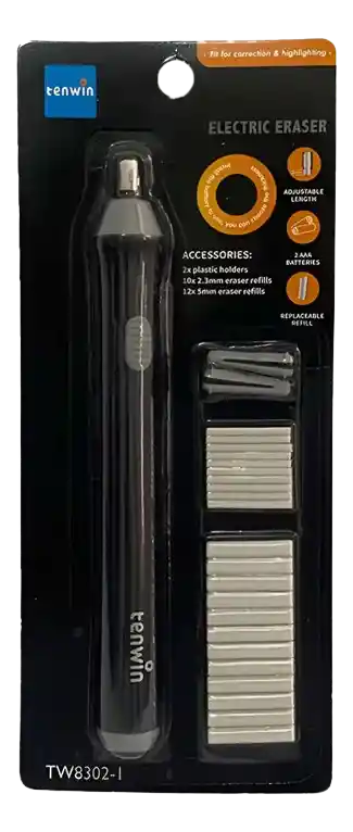 Borrador Eléctrico Dibujo Con Repuestos Forma Lapiz