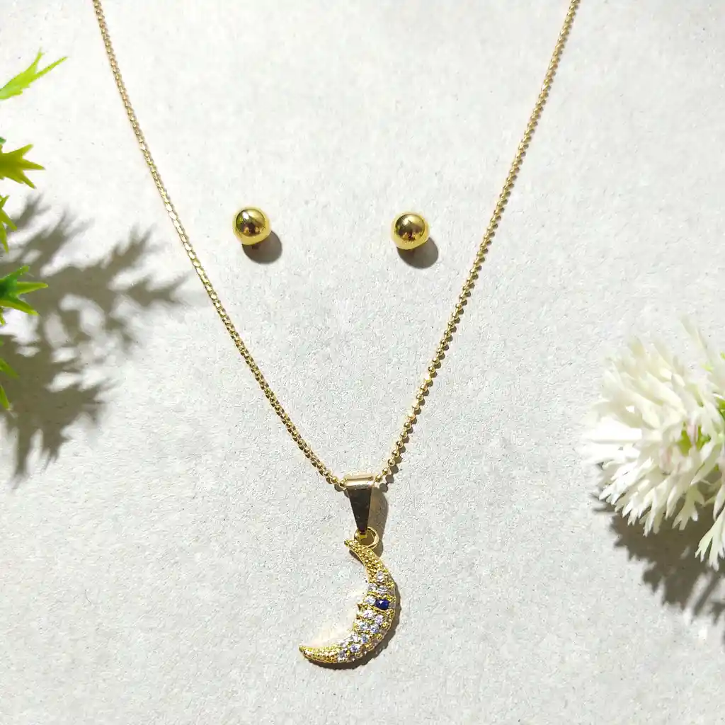 Set Collar-aretes Luna