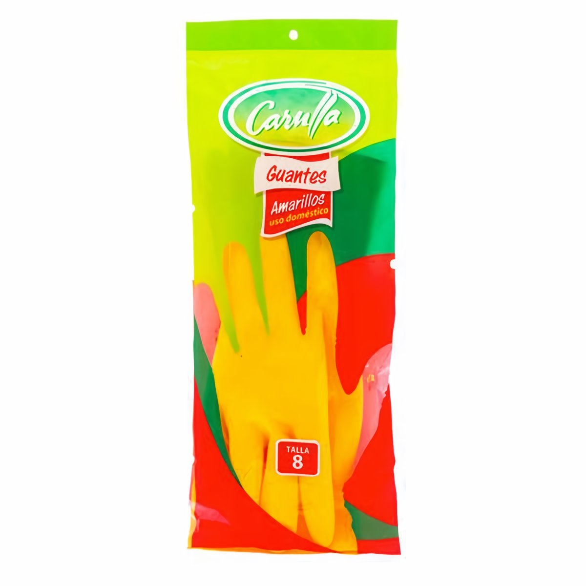 Guantes Amarillos de Uso Domestico Talla 8 Todos Los Dias 2 und