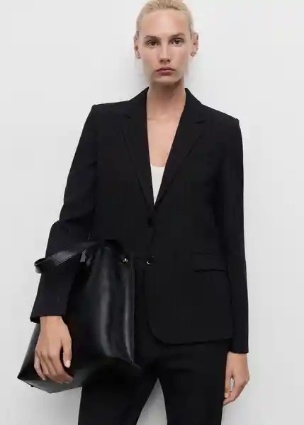 Blazer Americana Bergen Navy Talla L Mujer Mango