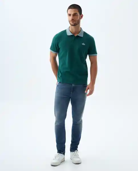 Camiseta Hombre Verde Talla M 809f012 Americanino