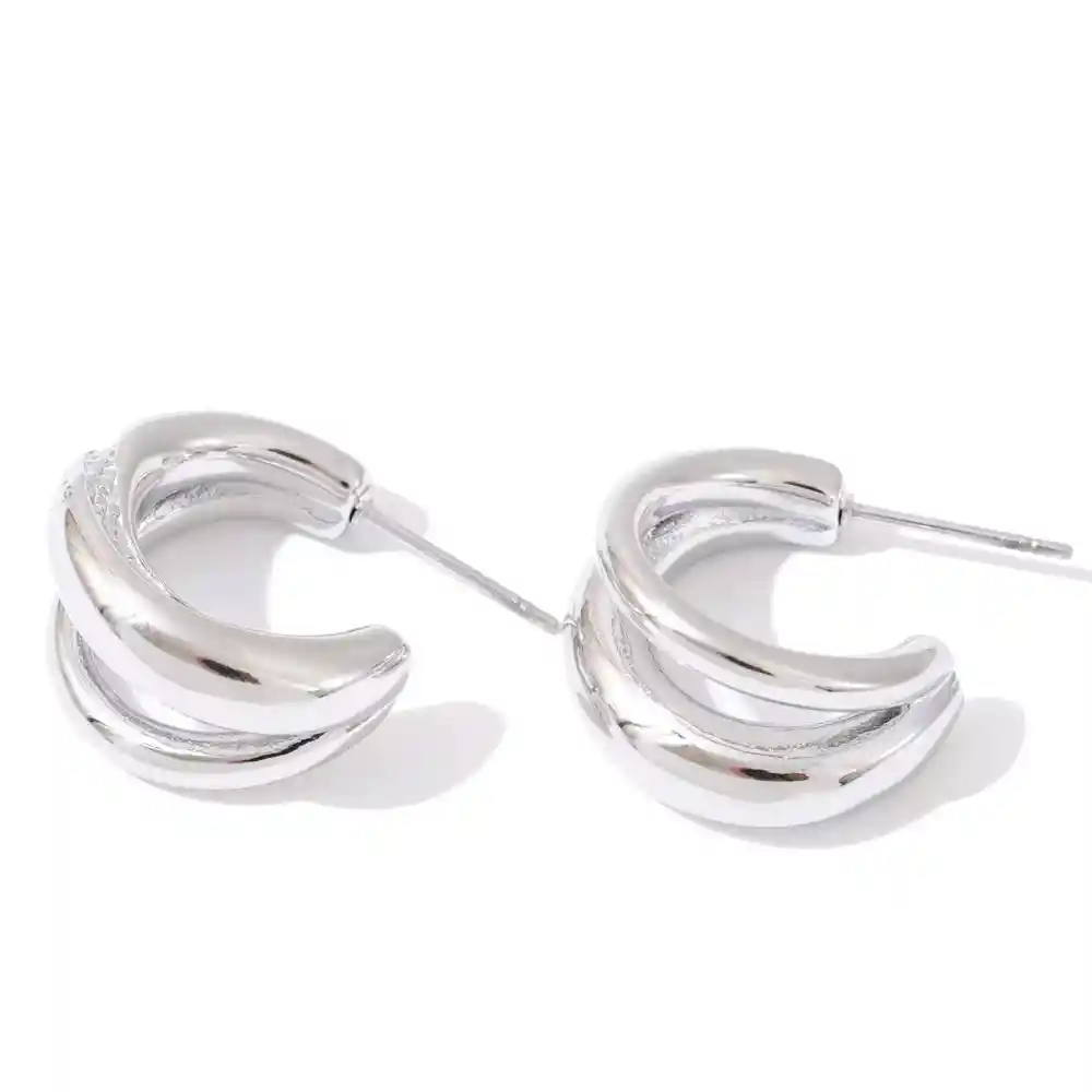More Aretes Doble C Silver