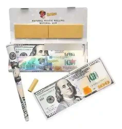 Rolling Papers Dólar - King Size - Honeypuff - 24 Leaves + Filtros