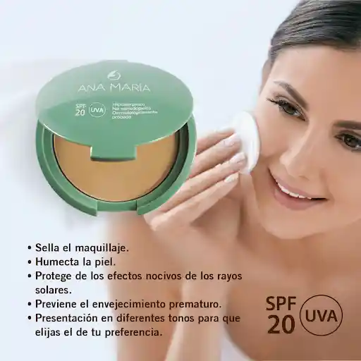 Ana María Polvo Facial Compacto Tono Avellana #7 (15 g)