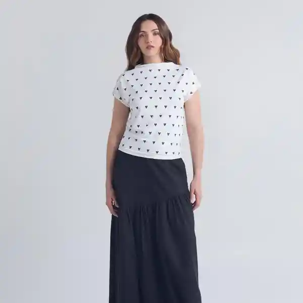 Xs / Top Polka Hearts - Marfil
