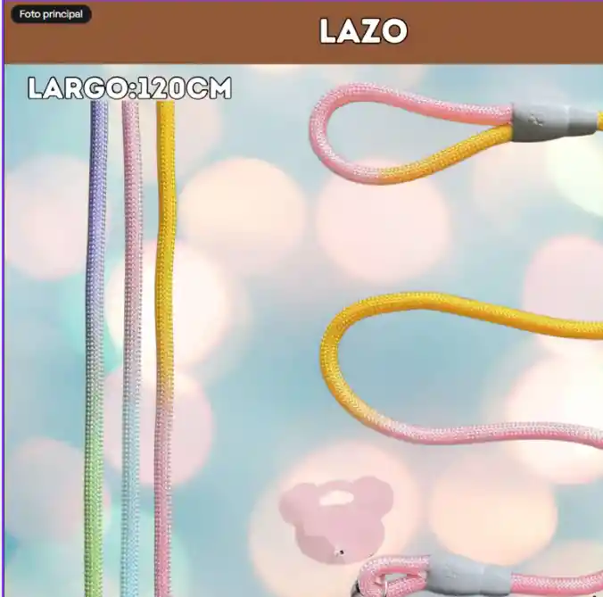 Lazo Tricolor Con Mango De Lazo