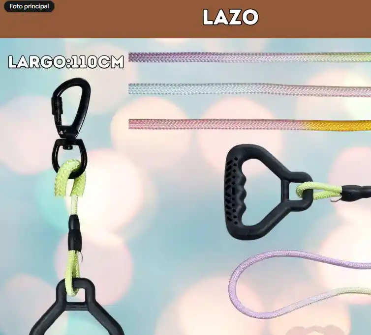 Lazo Tricolor Con Mango De Plastico