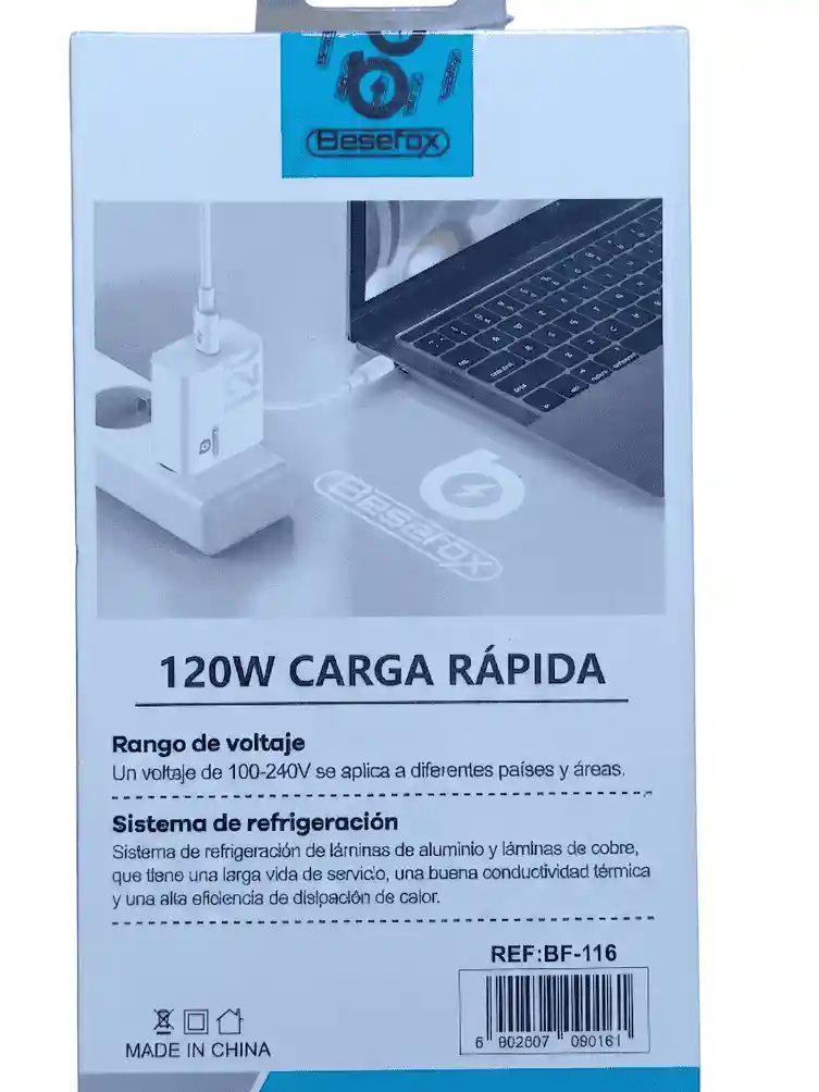 Cargador Carga Rapida 120w Tipo C