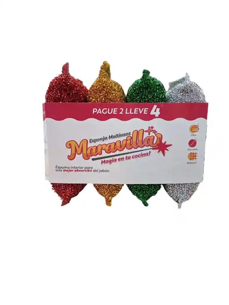Esponja Maravilla Colores Promo Pague 2 Lleve 4 Pcs (6r)
