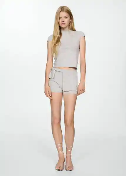 Top Zeppelin Gris Talla XL Mujer Mango