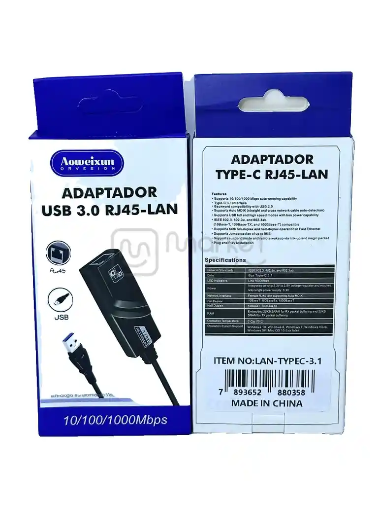 Adaptador Lan/usb