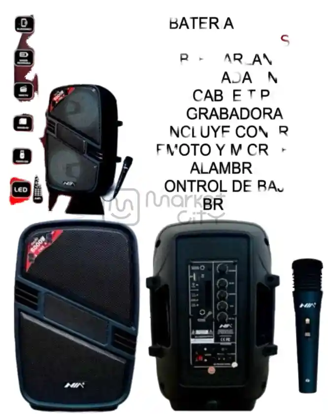 Cabina Nia Doble Parlante 6.5" Pulgadas Ref:an-2057