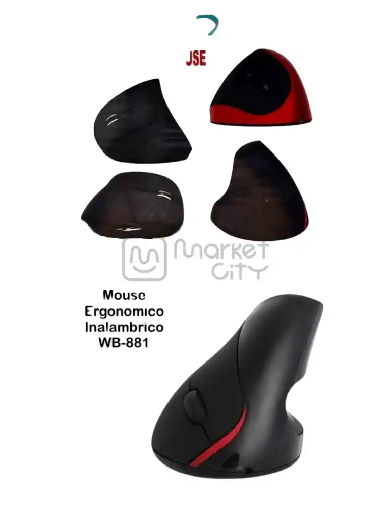 Mouse Ergonómico Inalámbrico Wb-881