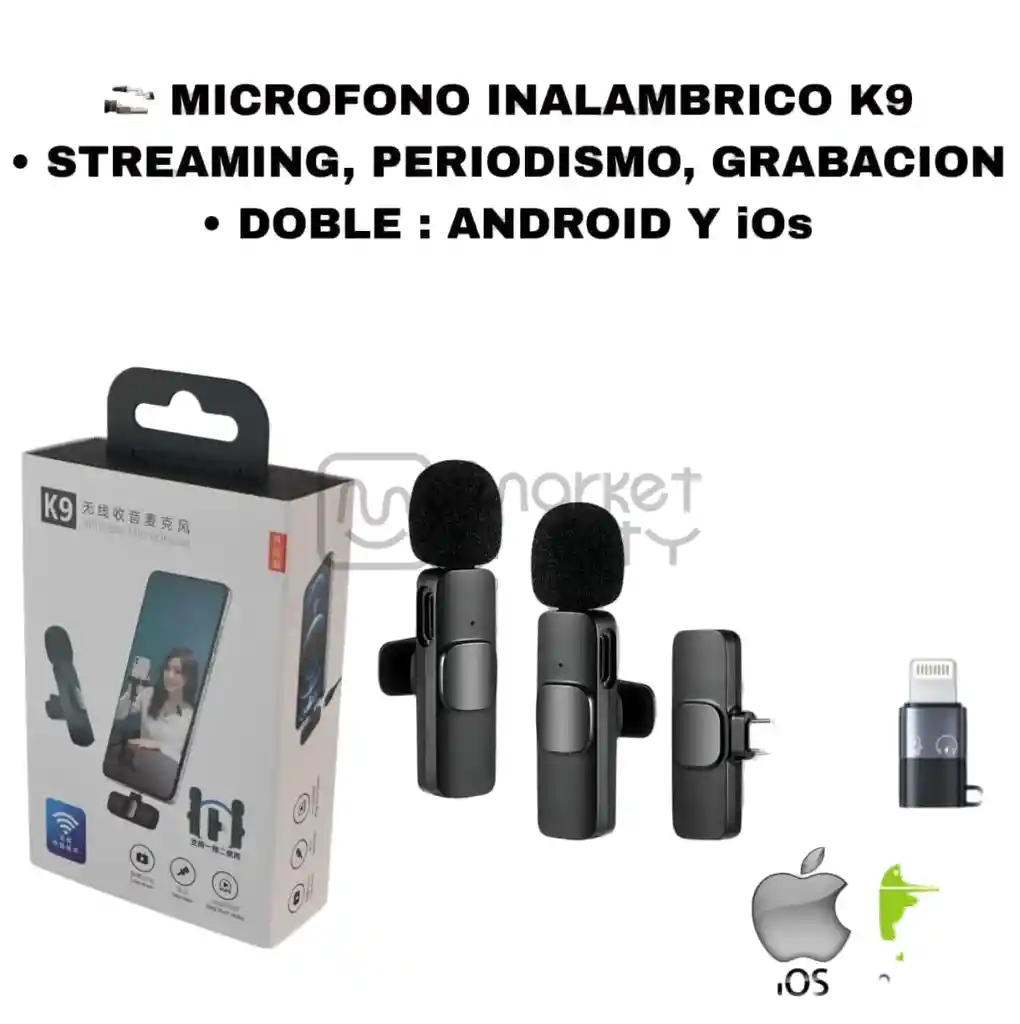 Micrófono K9 Inalámbrico