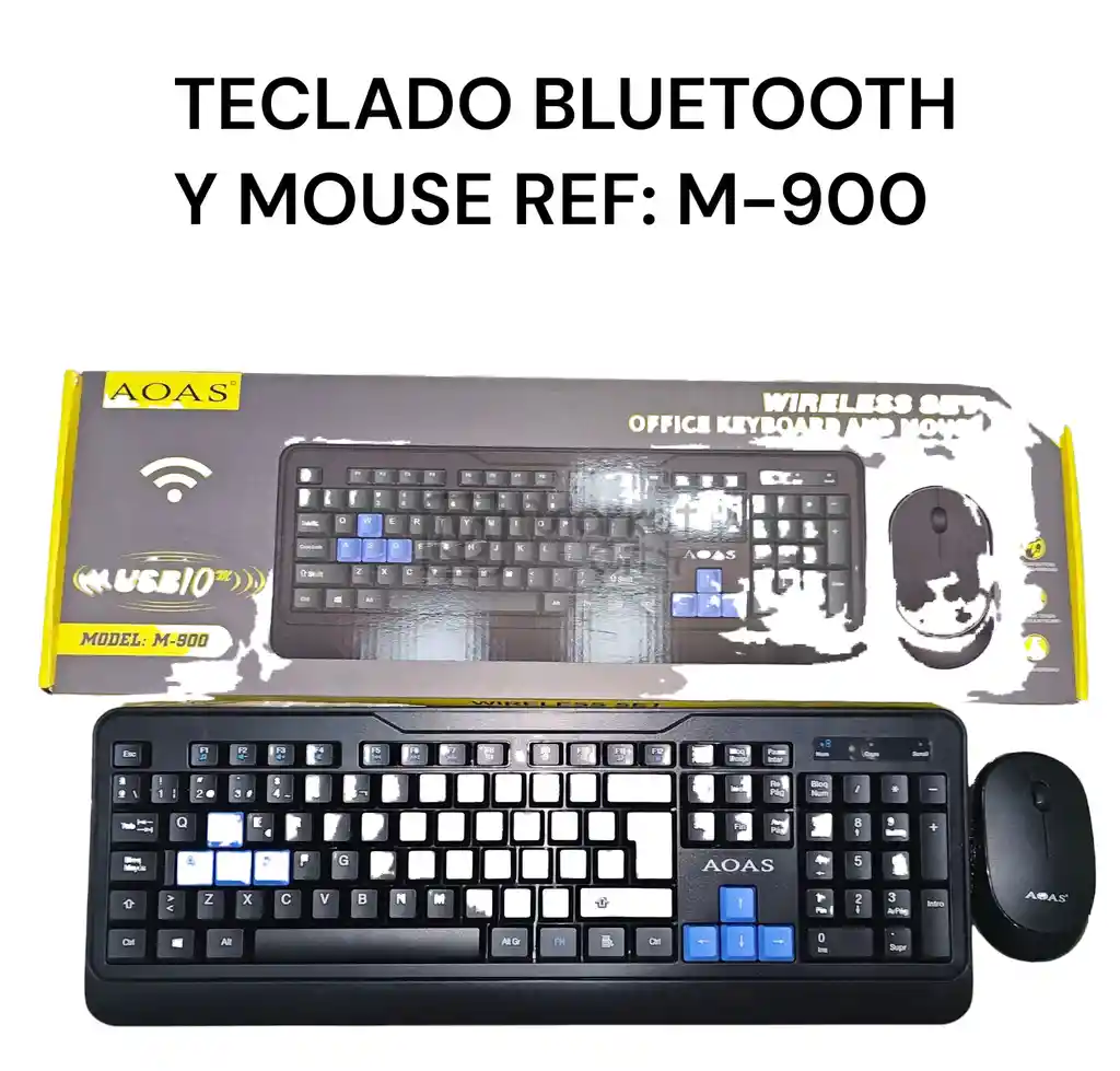 Teclado Y Mouse Inalámbrico Bt Ref:m900