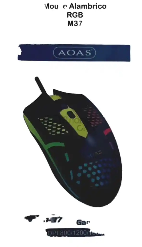 Mouse Alambrico 4 Botones Rgb Ref: M37