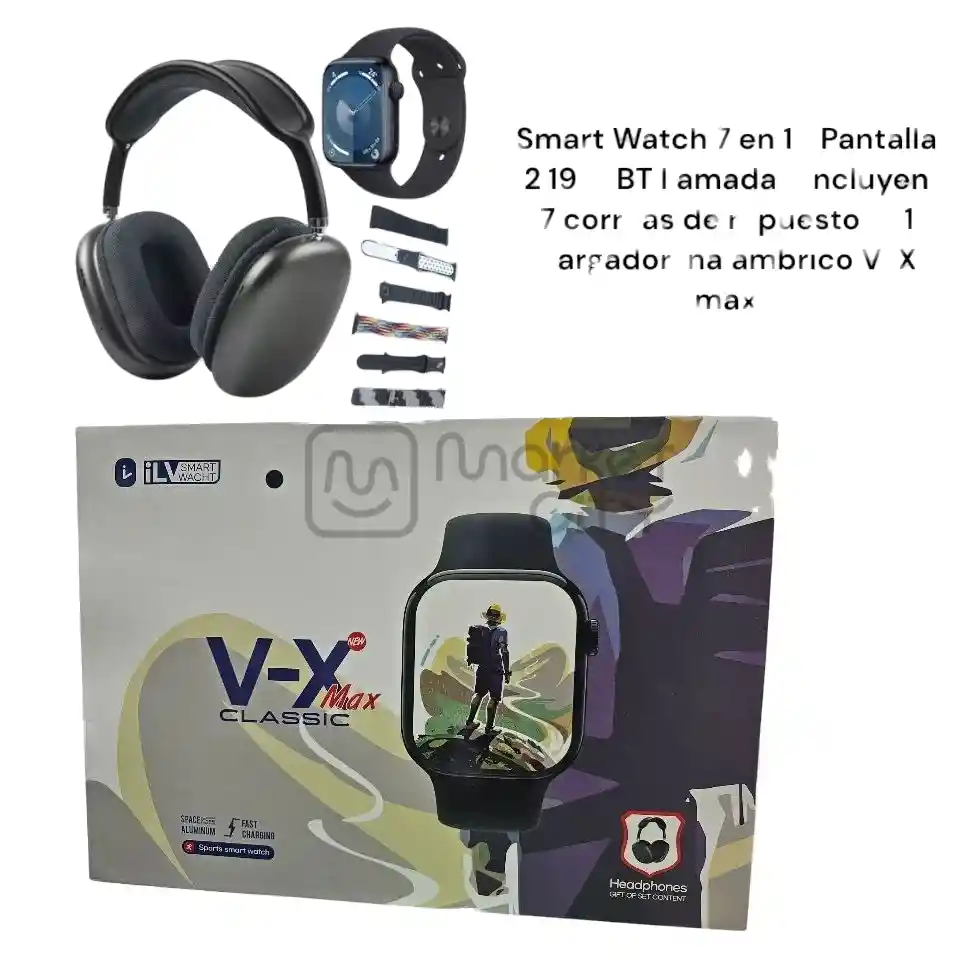 Combo Reloj+ Diadema Vx-max