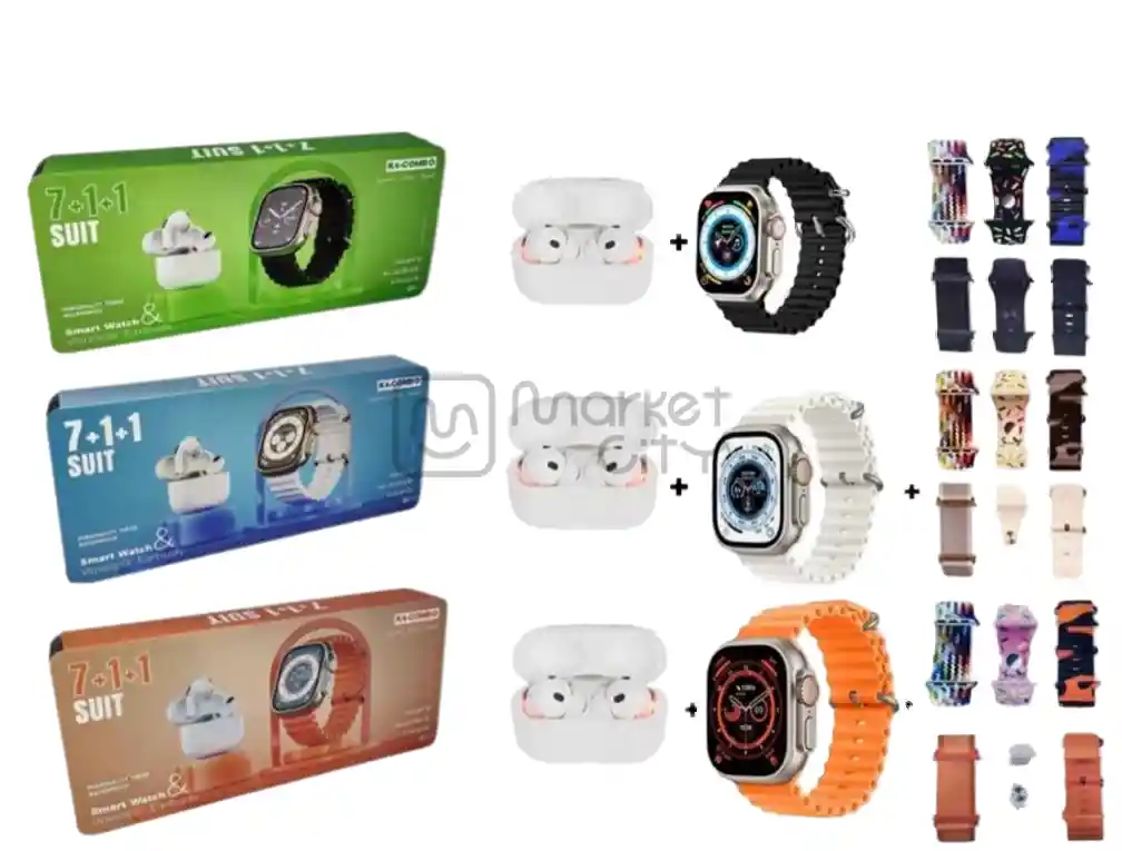 Combo Reloj+ Audífonos + 6 Manillas